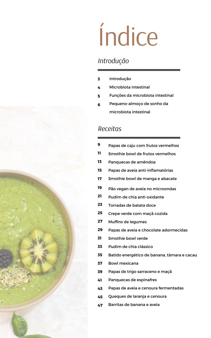 Ebook "Pequenos-almoços para curares o teu intestino"