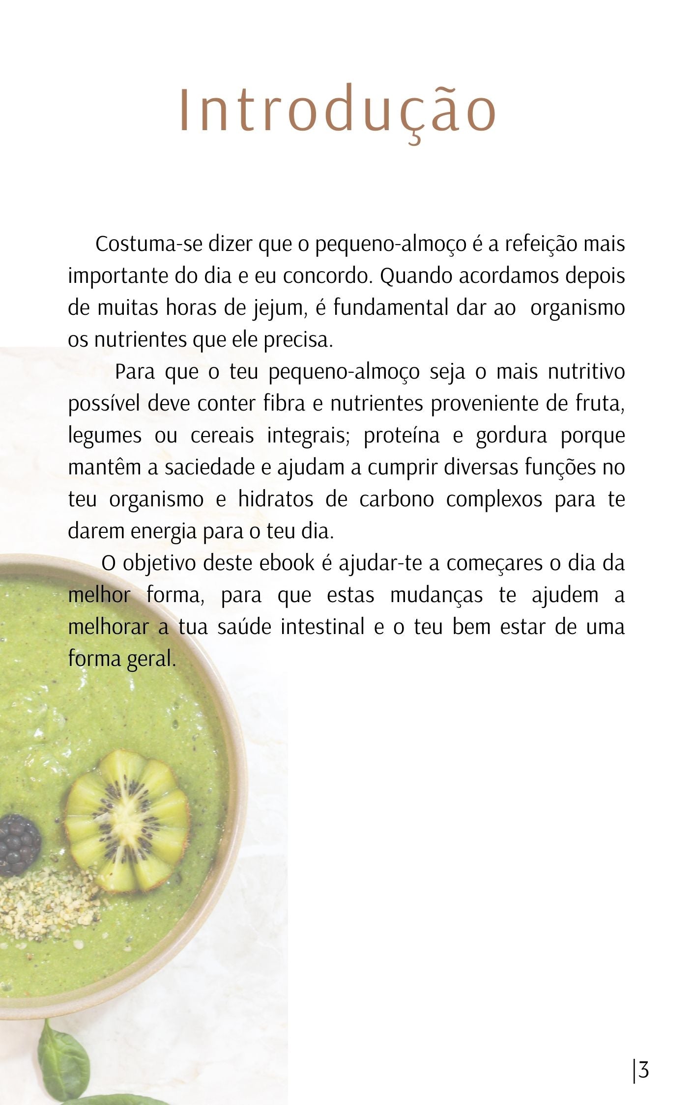Ebook "Pequenos-almoços para curares o teu intestino"